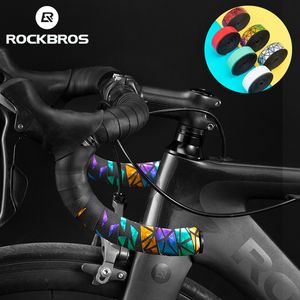 Bike Handlebars Components ROCKBROS MTB Road Cycling Handlebar Tape 2.3MM Thickened PU Eva Anti slip Wear resistant Shockproof Grip Accessories 230607