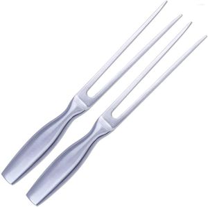 Наборы на обеденном посуде Gudoqi Carving Fork 2 Pack из нержавеющей стали Chef Pro BBQ 10,5 -дюймовый металлическая кухня длиной 10,5 дюйма