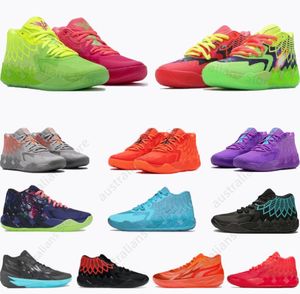 Palla da pallacanestro maschile MB01 Sneaker MB.01 Designer Man Melo Rick e Morty 01 Ballls Galaxy Blue Green Black Black Black Sneaker Allenatore US12