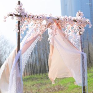 Kwiaty dekoracyjne 180 cm Cherry Blossom Rattan Wedding Arch Dekoracja winorośli sztuczny wystrój domu