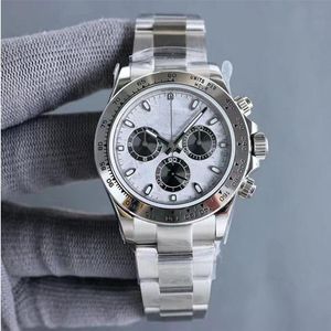 남성 시계 자동 기계식 사파이어 유리 40mm 스테인리스 스틸은 흰색 다이얼 고체 덩어리 Montre De Luxe Super Luminous Movement Wristwatche 27 스타일 -21
