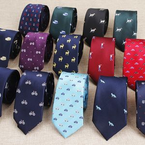 Krawaty szyi design zwierzęta krawat dla mężczyzn tkany poliestr krawat