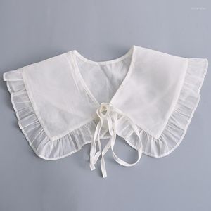 Papillon Donna Colletto staccabile in pizzo Scialle Bowknots Cravatte Coprispalle finte Collari falsi femminili Mantella piccola