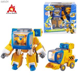 Super Wings Large 3 i 1 Robotfordonsflygplan Robotdräkt Jett Donnie Deformation Action Figurer Transformering Toys for Kids L230522