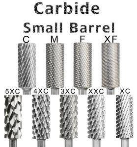 Nail Art Equipment NAILTOOLS 535 Small barrel Silver Tungsten steel Carbide nail drill bits milling cutter german accessories 230606