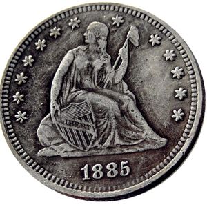 Moeda de 1885 Dólar Liberty Sentada dos EUA Banhada a Prata
