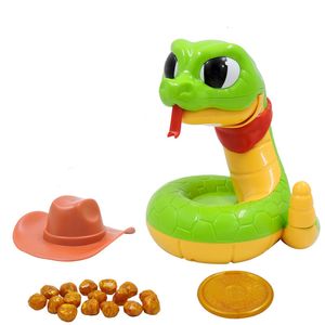 Novel Games Electric Scary Snake Toy Tricky Animals Kids Fun Multiplayer Party Games Biting Rattlesnake Family Interactive Toy Funny Gift 230606