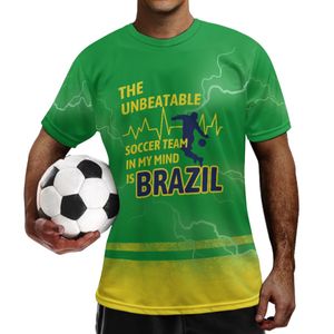 Uniforme de futebol de prática de alta qualidade tailandês de secagem rápida para homens de verão camisa de futebol do clube do brasil