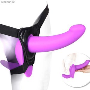 Strap-on DildoPer donne Marito e moglie Coppia Giocattoli del sesso anale Lesbiche Doppia penetrazione Imbracatura sessuale Prodotti erotici Negozio L230518