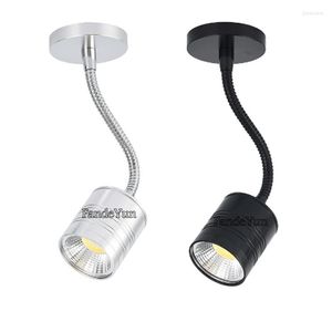 Wandleuchte Led Spot Lichter 5W COB 220V 110V Flexible Rohr Decke Lampen Schlauch Track Licht Für schmuck Vitrine Zähler/Ausstellung