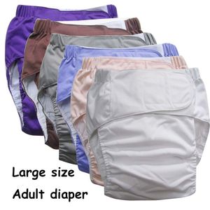Adult Diapers Nappies Reusable Diaper for Old People and Disabled Super Large size Adjustable TPU Coat Waterproof Incontinence Pants undewearD30 230607