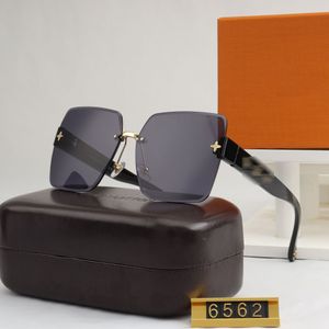 2023 Neue rahmenlose getrimmte Sonnenbrille für Männer und Frauen, große quadratische Brille, fortschrittliche Mode-Sonnenbrille 6562