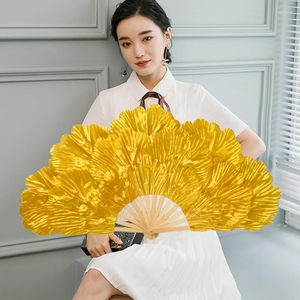 Decorative Flowers Lolita Feather Folding Fan Japanese Girl Gothic Court Dance Hand With Pendant Gift Wedding Party Decoration