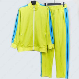 2023 NOVO Fatos de Treino Masculino Fahion Moletons Casuais Calças Ternos Feminino Jaqueta com Estampa de Letra Conjunto de Roupas Esportivas Tamanho S-XL 87RJB