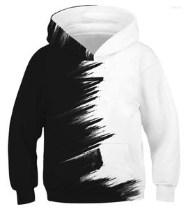 Felpe con cappuccio da uomo Stampa 3D Paesaggi bianchi neri Felpa per bambini Felpa per ragazzi Ragazza Abbigliamento invernale Pullover per bambini a maniche lunghe casual