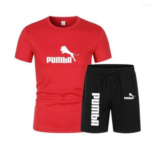 Agasalhos masculinos de verão, fitness, moda casual, roupas esportivas, conjunto de 2 peças, shorts, camiseta esportiva de tamanho grande