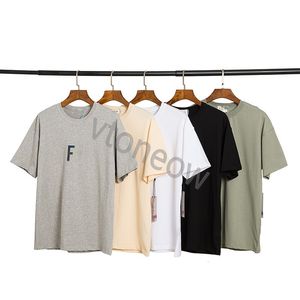 Мужские рубашки дизайнер Man Ess Tees Tops Man Tshirts Summer FG Рубашка буквы печатные предметы Essentials Men