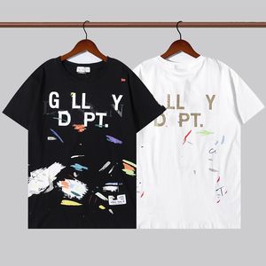G Allery D Ept Tasarımcı T-Shirts Baskılı Moda Adam Galle T-Shirt Pamuk Günlük Tees Kısa Kollu Lüks Hip Hop Sokak Giyseni T-Shirts Boyut S-XXL 8330