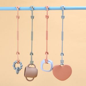 Silicone Chain Fastened Strap for Baby Pacifiers Teething Toy Newborn Teether Chain Nipple Holder Nursing Accessories Dropship