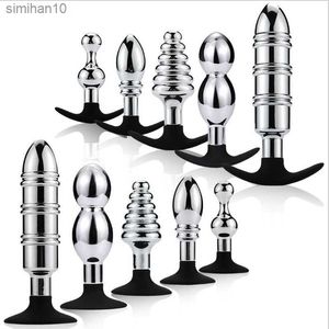 ANMOOEE Heavy Extra Large Anal Expansion Metal Plug Anal Dildo Aço Inoxidável Butt Plug Massagem Próstata Brinquedos Sexuais para Adultos L230518