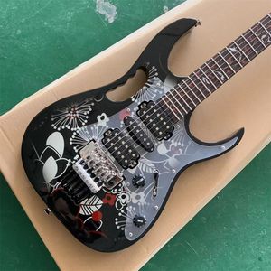 Raro JEM 77FP2 Floral Pattern 2 Steve Vai Chitarra elettrica Tree of Life inlay, Floyd Rose Tremolo, Locking Nut, Chrome Hardware, Monkey Grip, Lion Clay