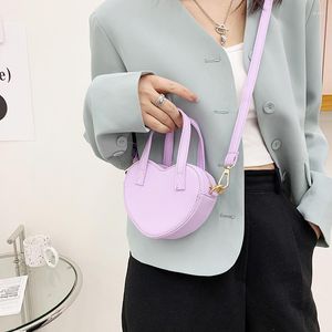 Evening Bags Fashion Women Transparent Shoulder Bag Love Heart Shaped Leather Lady Girls Underarm Casual Daily Travel Handbag Totes Purse