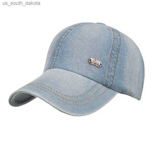 Vintage tvättad bomull denim baseball cap män kvinnor justerbar lastbils stil sport sommar sol hattar utomhus golf fiske hattar l230523