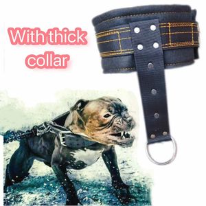 Collars Pitbull Thickened Cotton Collar Bulldog Weight Training Supplies For Medium And Large Dog Tow Chain Tire Equipment Pet Supplies