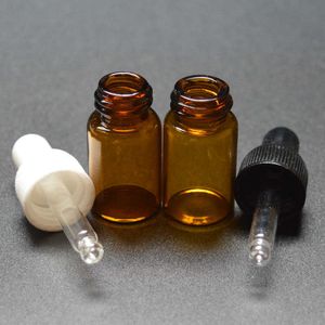 Ögondroppar aromaterapi parfym eterisk olja tom dispenser flaskor verktyg 3 ml bärnsten glas vätskreagens pipett droppflaska 6ekb