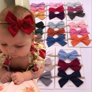 Hair Accessories Set Of 3 PCS Large 4-inch Fabric Bow Headbands Girls Soft Thin Nylon Headband Elastic Hairbands Headwear