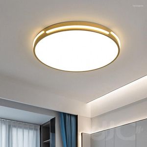 Ceiling Lights JJC Gold Modern Simple Bedroom Lighting Light Luxury Round Living Room Dining LED