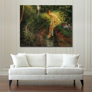 Canvas Art Impressionist Bather in the Woods Camille Pissarro Landscape Paint