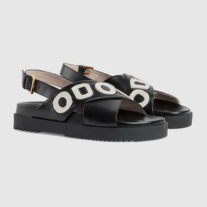 Włochy Designer Designer Sandals Women Mash Mash Mander Designer Rozmiar sandałów 35-40 Model ZX02