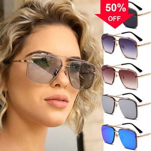 Car Retro Metal Frame Sunglasses UV400 Trend Glasses Cool Men Women Punk Summer Style Outdoor Travel Driving Sun Glasses