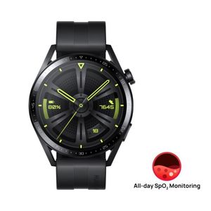 Huawei Watch GT 3 - Monitore a frequência cardíaca, o oxigênio no sangue, a respiração e aproveite a duração da bateria de 14 dias com modos esportivos e conectividade Bluetooth