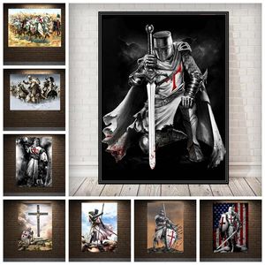 Costura antigo cavaleiro templar 5d diy diamante pintura de mosaico soldado christ christ rhinestone bordery cross stitch handicraft decoração