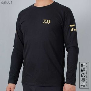 2021 New Men Fishing Clothing Long Sleeve Outdooe Breathable Daiwa Clothing T Shirts Plus Size Cotton Fishing Clothes Sports Tee L230520