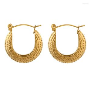 Orecchini a cerchio SDA Trendy Cerchi in acciaio inossidabile placcato oro per donna Big Circle Ear Jewelry Findings