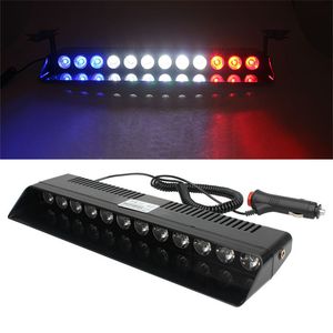 High Power 12 LED Strobe Flash Varning Windscreen Car Light Flashing Firemen Fog Emergency Vehicle Lights Red Blue Yellow DC12V