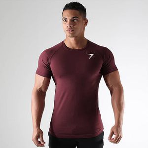 Мужская футболка футболка для фитнеса тренировки сжатие футболка для бодибилдинга.