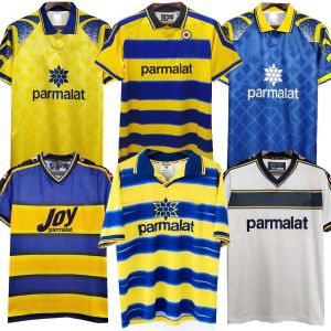 95 97 98 99 2000 Parma Retro Soccer Jersey Home 98 99 00 Fuser Baggio Crespo Ortega Cannavaro Football Shirt Buffon Thuram Futbol Camisa