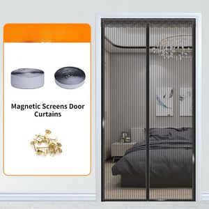 カーテン夏の磁気ドアカーテンスクリーンメッシュ抗蚊昆虫ネット自動閉鎖バグ