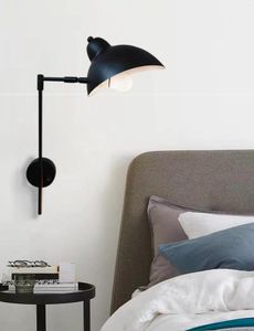 Wandlampen El Nachtlampe Schlafzimmer Ein Wohnzimmer Gang präzise schwarze schmiedeeisere Braten LNE Industrie