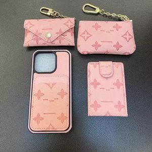 Beautiful 4in1LU Phone Cases iPhone 15 14 13 12 11 pro max Luxury Leather Mini Wallet 18 17 16 15pro 14pro 13pro 12pro 11pro X Xs 7 8 Plus mini with Logo Packing