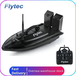 Electric RC Boats Flytec Official Store 2011 5 RC Fishfinder Boat High Power 2 Bait Bin Fishing Tool Long Time Use Dual Engine 230607