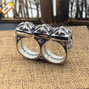 New Gothic punk style European and American domineering 925 sterling silver ring Men's temperament Ring Wholesale Price Making