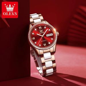 Olevs Watch's Watch W pełni automatyczny mechaniczny zegarek dla kobiet 33 mm
