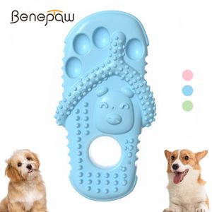 Benepaw Tough Dog Chew Toys för aggressiva tuggare Nontoxic Rubber Puppy Toy för små medelstora stora hundar Träningsstädning