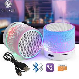 Portable Speakers Portable Car Audio Dazzling LED Wireless Bluetooth Subwoofer Speaker Card Sound Surround Radio