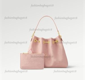 23SS Rose Pink SUMMER BUNDLE Handbag Luxurys Drawstring Bag With Removable Zipped Pouch Designer Womens Summery Degrade Bag Embossed Leather Gradient Shades Begie